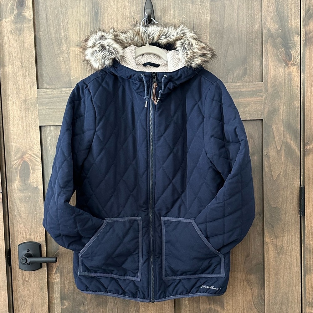 Eddie Bauer Women’s Snow Furry Sherpa Lined Jacket